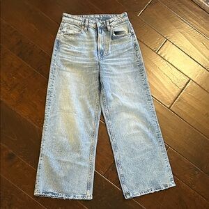 Zara Sky Blue Flare Jeans